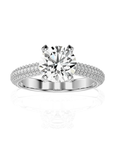 Moonlit Marvel Pave Diamond Engagement Ring