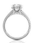 Moonlit Marvel Pave Diamond Engagement Ring