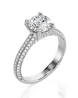 Moonlit Marvel Pave Diamond Engagement Ring