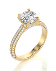 Moonlit Marvel Pave Diamond Engagement Ring