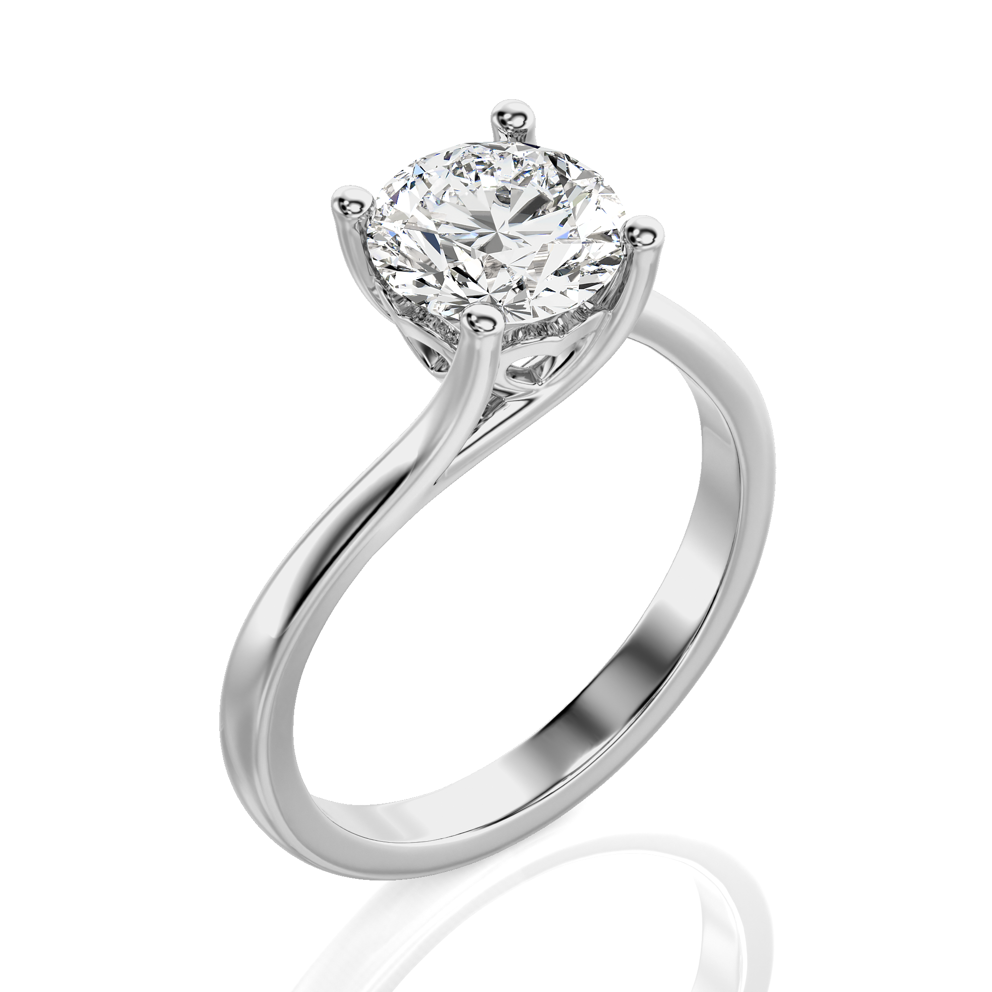 Eternal Embrace Crossover Engagement Ring