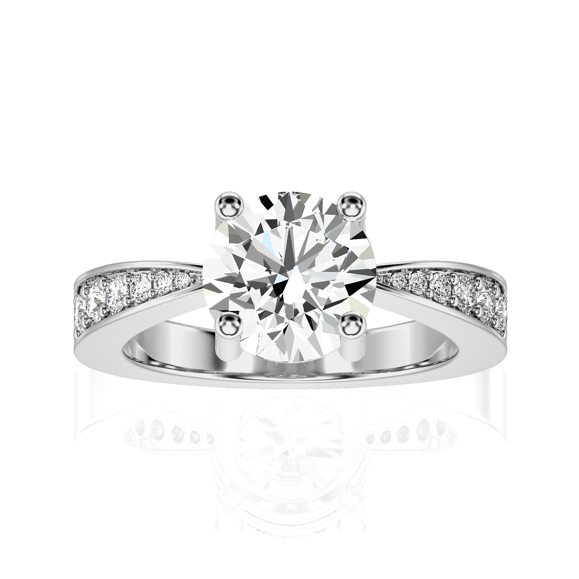 Soulful Splendor Pave Diamond Engagement Ring