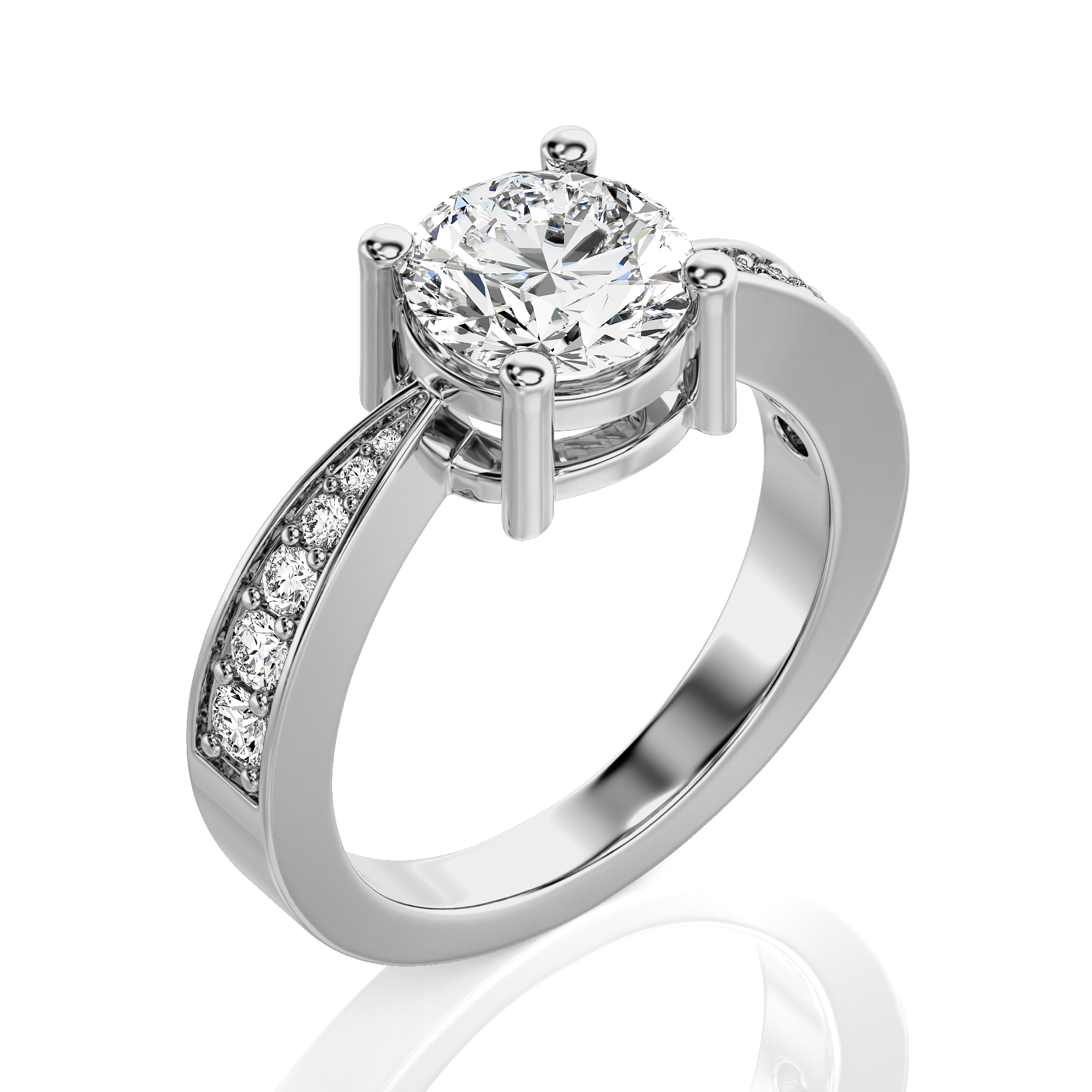 Soulful Splendor Pave Diamond Engagement Ring