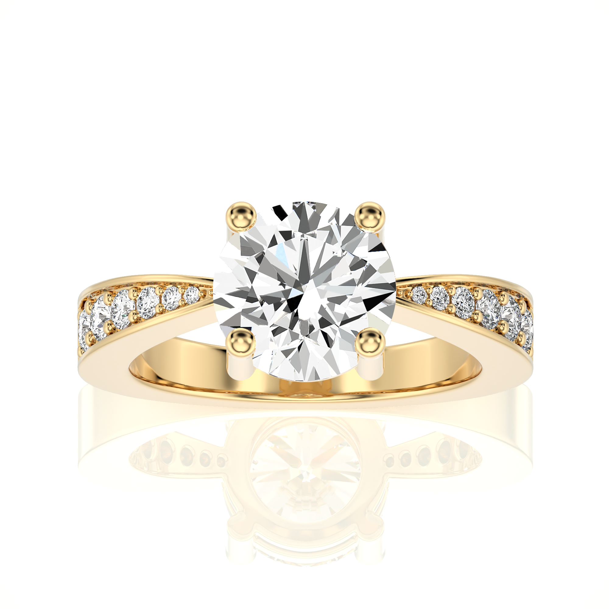 Soulful Splendor Pave Diamond Engagement Ring
