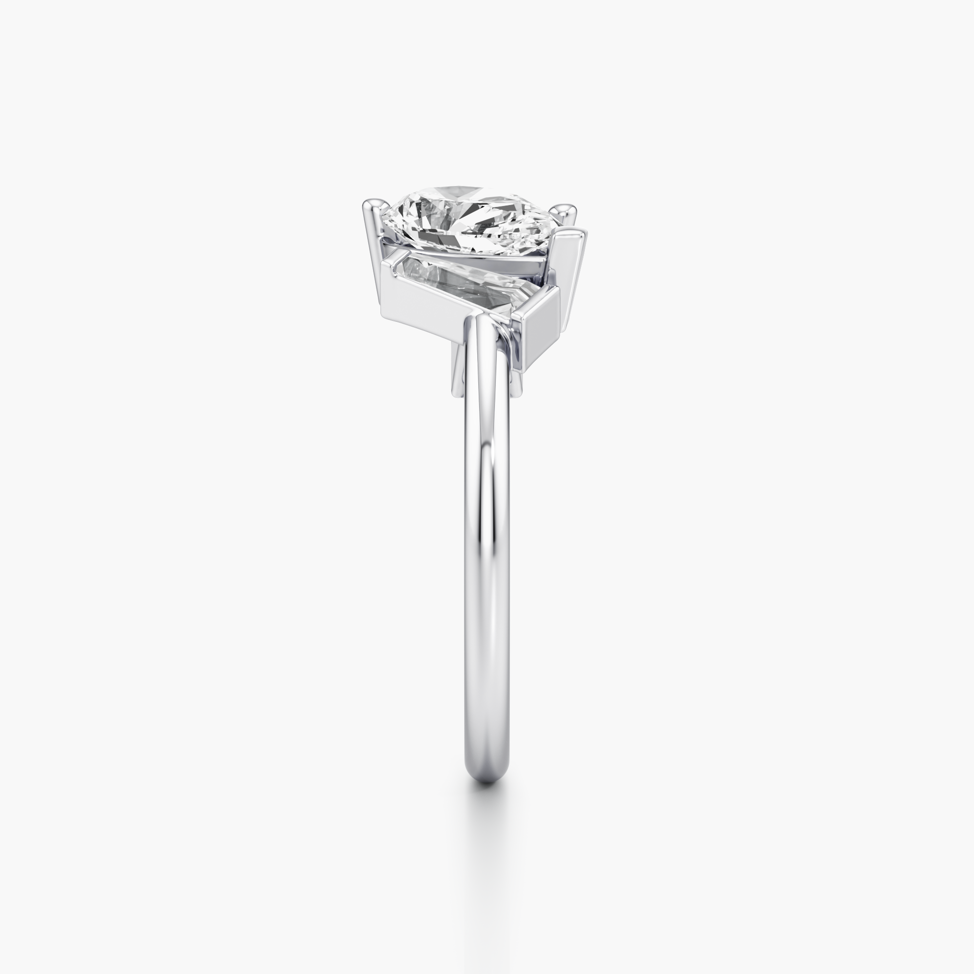 Leaning Radiance Diamond Ring