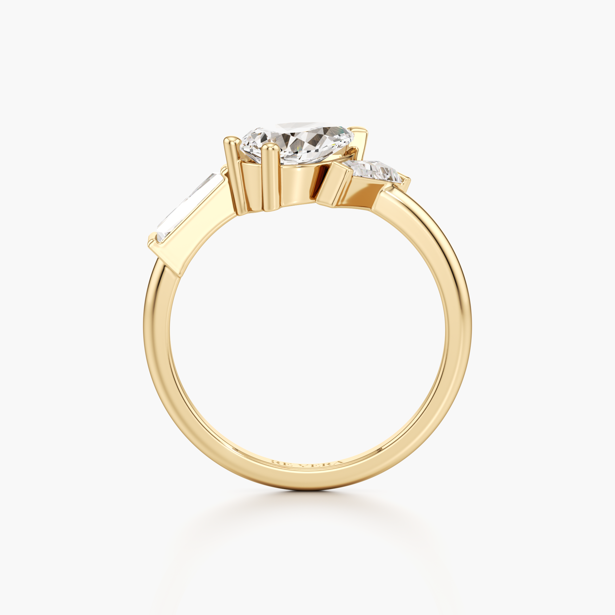 Leaning Radiance Diamond Ring