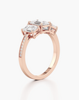 Majestic Triad Diamond Ring
