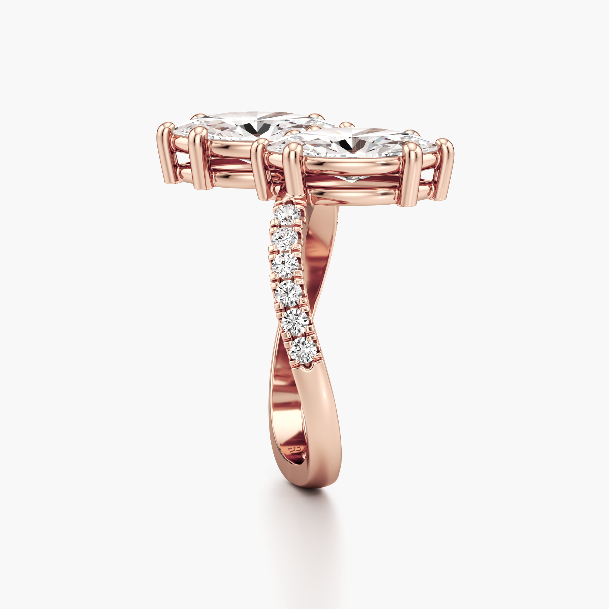 Reflecting Duo Diamond Ring