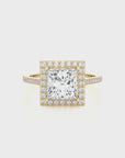 Celestial Mirage Halo Pave Diamond Engagement Ring