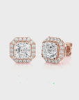 Elegant Escapades Halo Diamond Stud Earrings