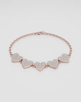 Five Hearts of Gold Bracelet