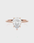 Cocktail Charm Solitaire Engagement Ring
