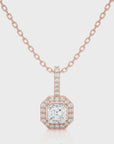 City Night Solitaire Halo Pendant