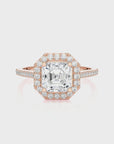 Celestial Mirage Halo Pave Diamond Engagement Ring
