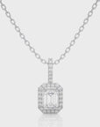 City Night Solitaire Halo Pendant