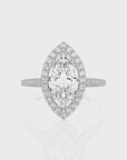 Celestial Mirage Halo Pave Diamond Engagement Ring