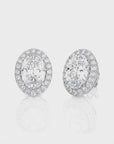 Elegant Escapades Halo Diamond Stud Earrings