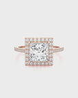 Celestial Mirage Halo Pave Diamond Engagement Ring