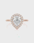 Exquisite Aura Halo Diamond Engagement Ring