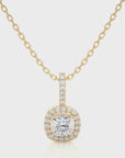 City Night Solitaire Halo Pendant