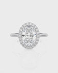 Exquisite Aura Halo Diamond Engagement Ring