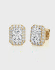 Elegant Escapades Halo Diamond Stud Earrings