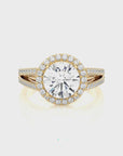 Twinkle Halo Diamond Engagement Ring