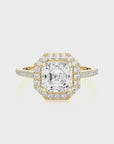 Celestial Mirage Halo Pave Diamond Engagement Ring
