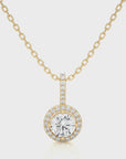 City Night Solitaire Halo Pendant