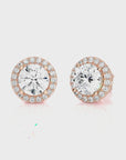 Elegant Escapades Halo Diamond Stud Earrings