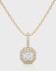 City Night Solitaire Halo Pendant