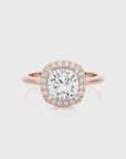 Exquisite Aura Halo Diamond Engagement Ring