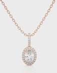 City Night Solitaire Halo Pendant
