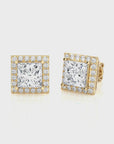 Elegant Escapades Halo Diamond Stud Earrings