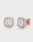 Elegant Escapades Halo Diamond Stud Earrings
