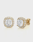 Elegant Escapades Halo Diamond Stud Earrings