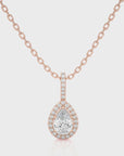 City Night Solitaire Halo Pendant