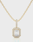 City Night Solitaire Halo Pendant