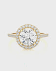 Celestial Mirage Halo Pave Diamond Engagement Ring