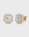 Elegant Escapades Halo Diamond Stud Earrings