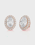 Elegant Escapades Halo Diamond Stud Earrings