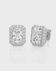 Elegant Escapades Halo Diamond Stud Earrings