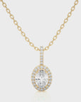 City Night Solitaire Halo Pendant