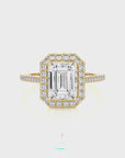 Celestial Mirage Halo Pave Diamond Engagement Ring
