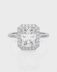Exquisite Aura Halo Diamond Engagement Ring
