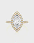 Celestial Mirage Halo Pave Diamond Engagement Ring