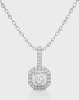 City Night Solitaire Halo Pendant