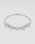 Five Hearts of Gold Bracelet