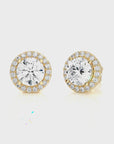 Elegant Escapades Halo Diamond Stud Earrings