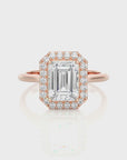 Exquisite Aura Halo Diamond Engagement Ring